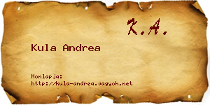 Kula Andrea névjegykártya
